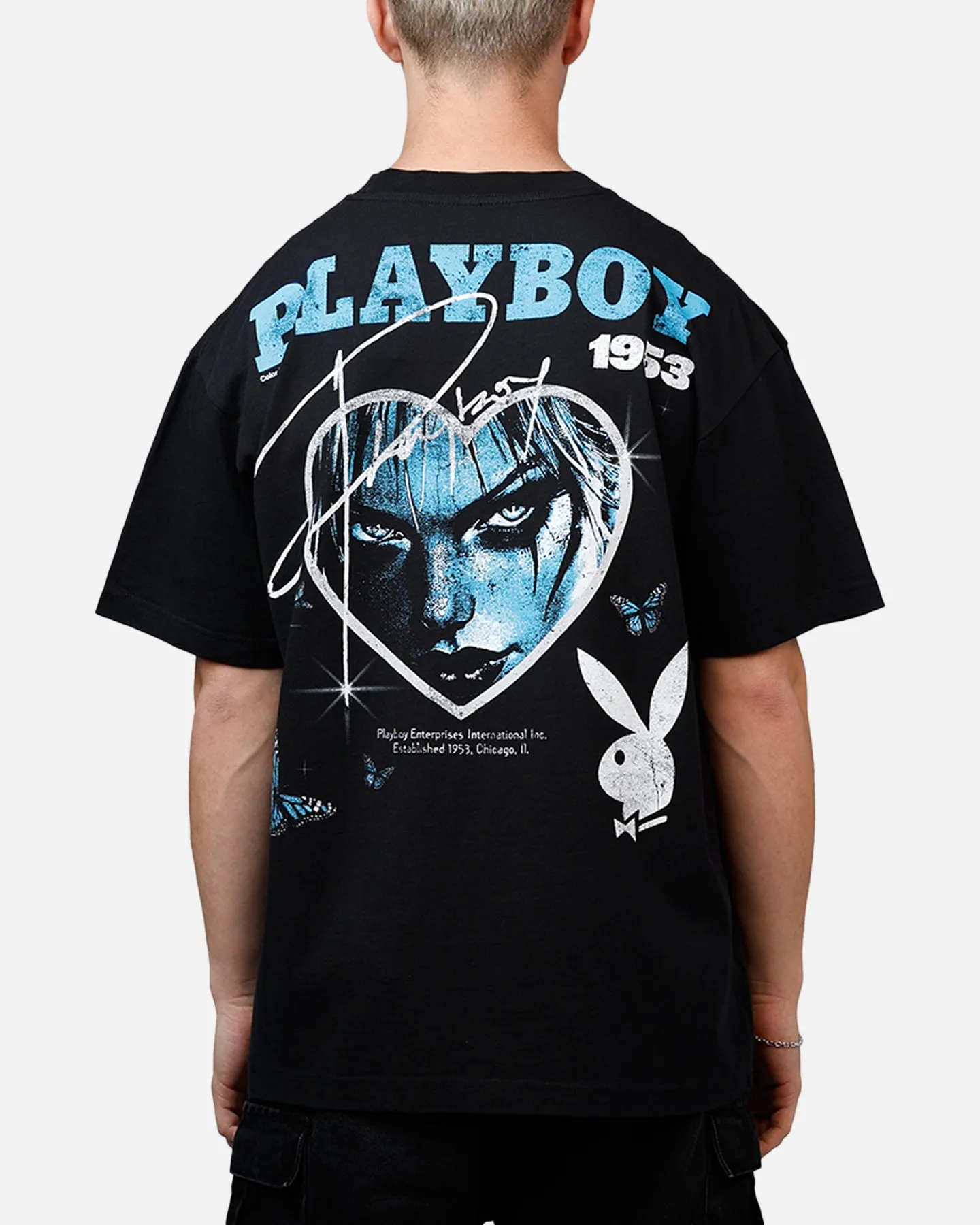 Playboy Heart T-Shirt Black sold by Culture Kings