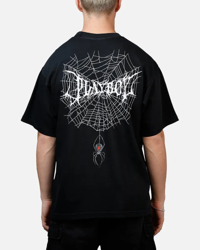 Playboy Black Widow Boxy T-Shirt Black/Red made by PLAYBOY