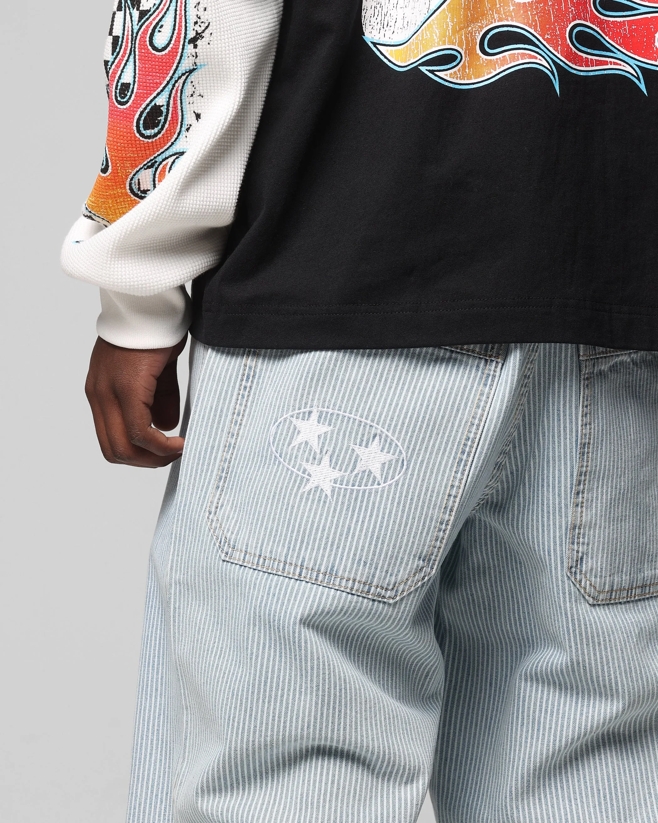 Loiter Collateral Baggy Jeans Blue Pin Stripe sold by Culture Kings product image thumbnail 3