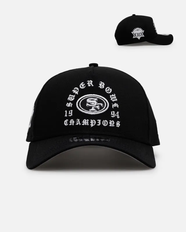 New Era San Francisco 49ers 'Gothic Arch 2.0' 9FORTY A-Frame Snapback Black/White sold by Culture Kings