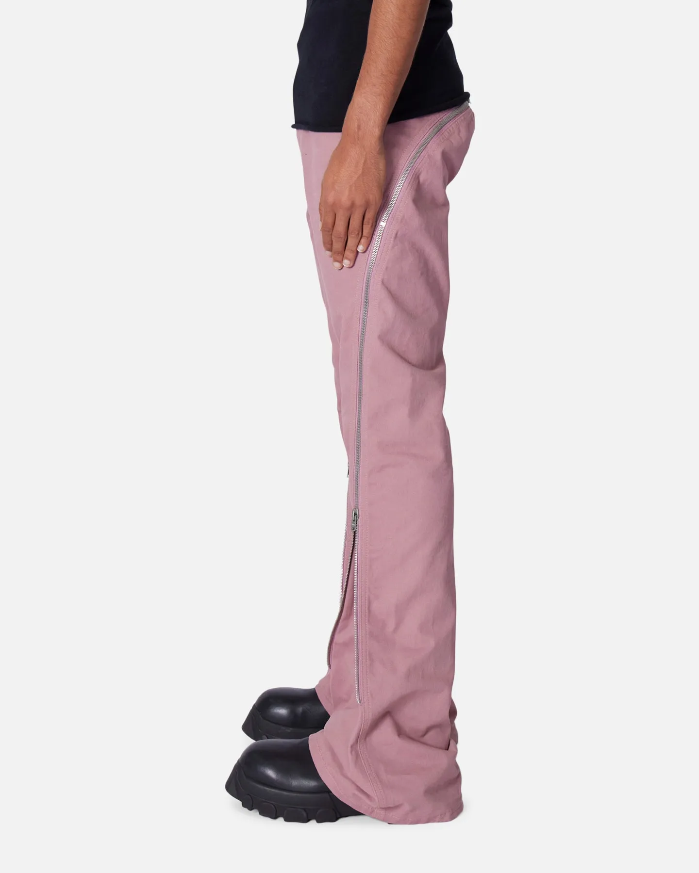 MNML D519 Zipper Flare Denim Jeans Pink sold by Culture Kings product image thumbnail 3