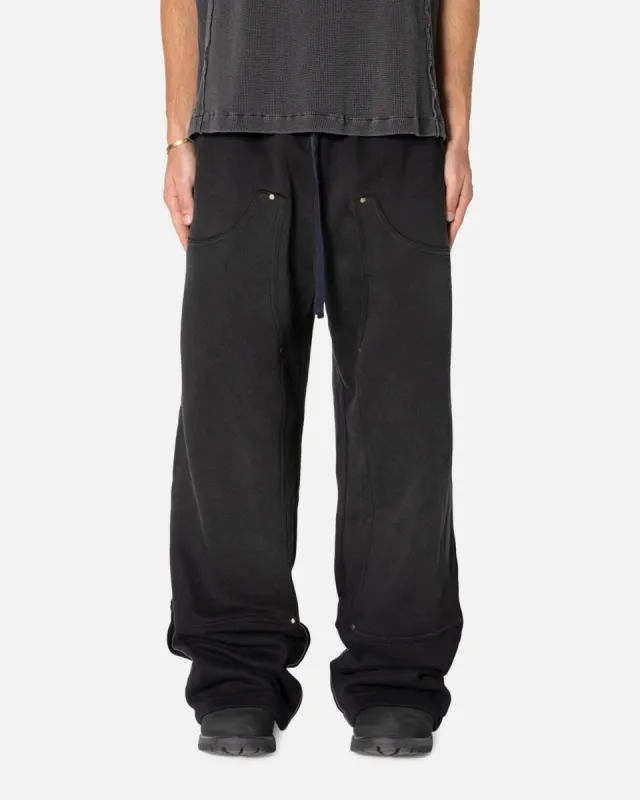 MNML West Double Knee Sweatpants Washed Black sold by Culture Kings