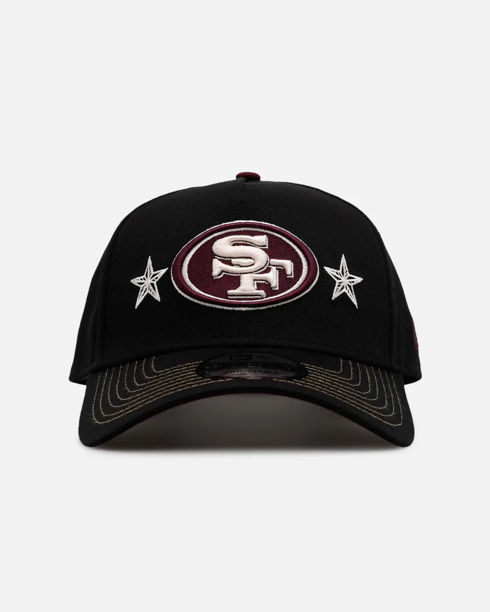 New Era San Francisco 49ers 'Ivory Stars Outlaws' 9FORTY A-Frame Snapback Black/Maroon sold by Culture Kings