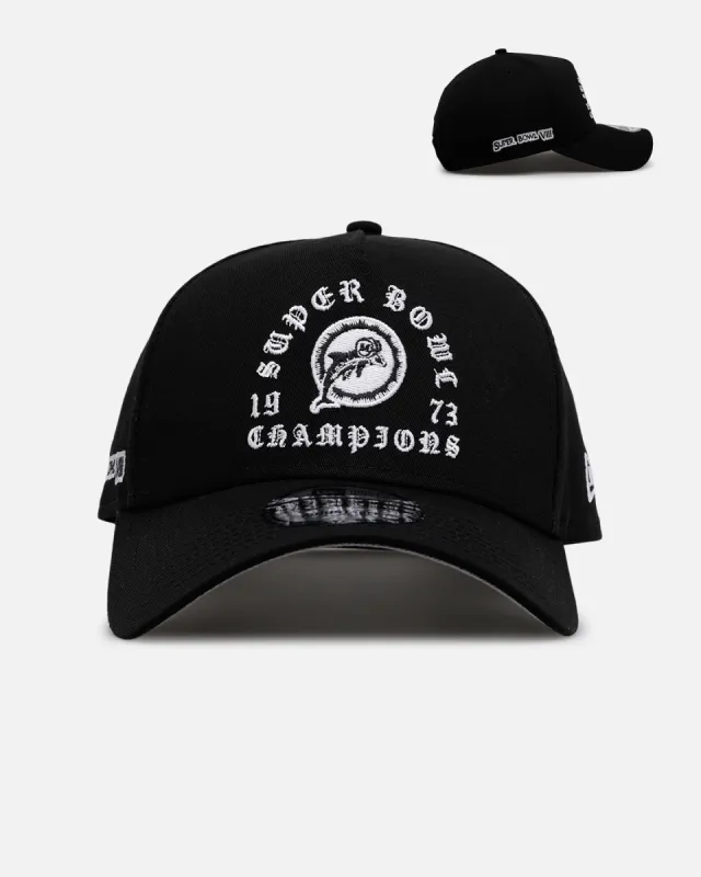 New Era Miami Dolphins 'Gothic Arch 2.0' 9FORTY A-Frame Snapback Black/White sold by Culture Kings