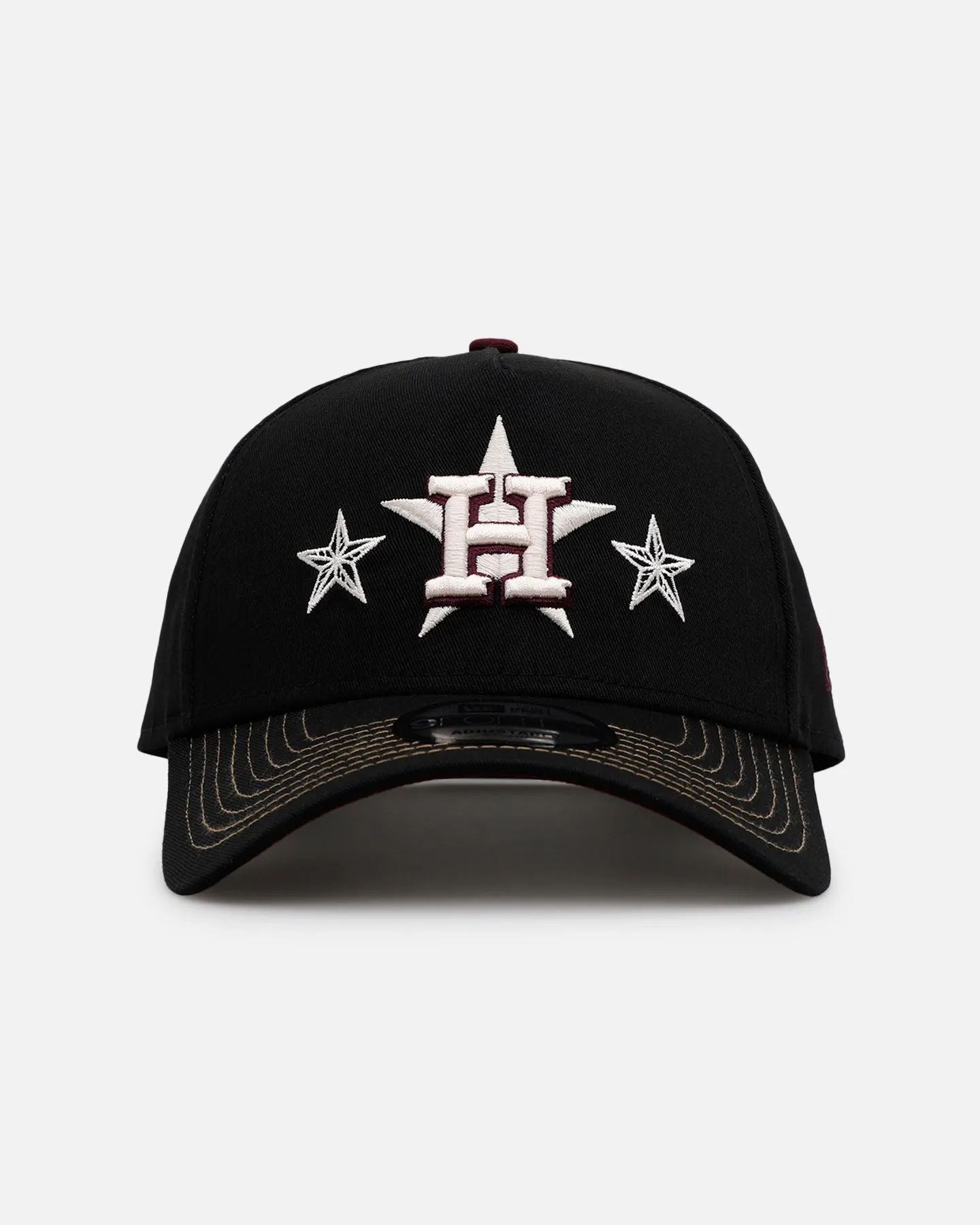 New Era Houston Astros 'Ivory Stars Outlaws' 9FORTY A-Frame Snapback Black/Maroon sold by Culture Kings