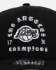 New Era Los Angeles Lakers 'Gothic Arch 2.0' 9FORTY A-Frame Snapback Black/White sold by Culture Kings
