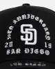 New Era San Diego Padres 'Gothic Arch 2.0' 9FORTY A-Frame Snapback Black/White sold by Culture Kings