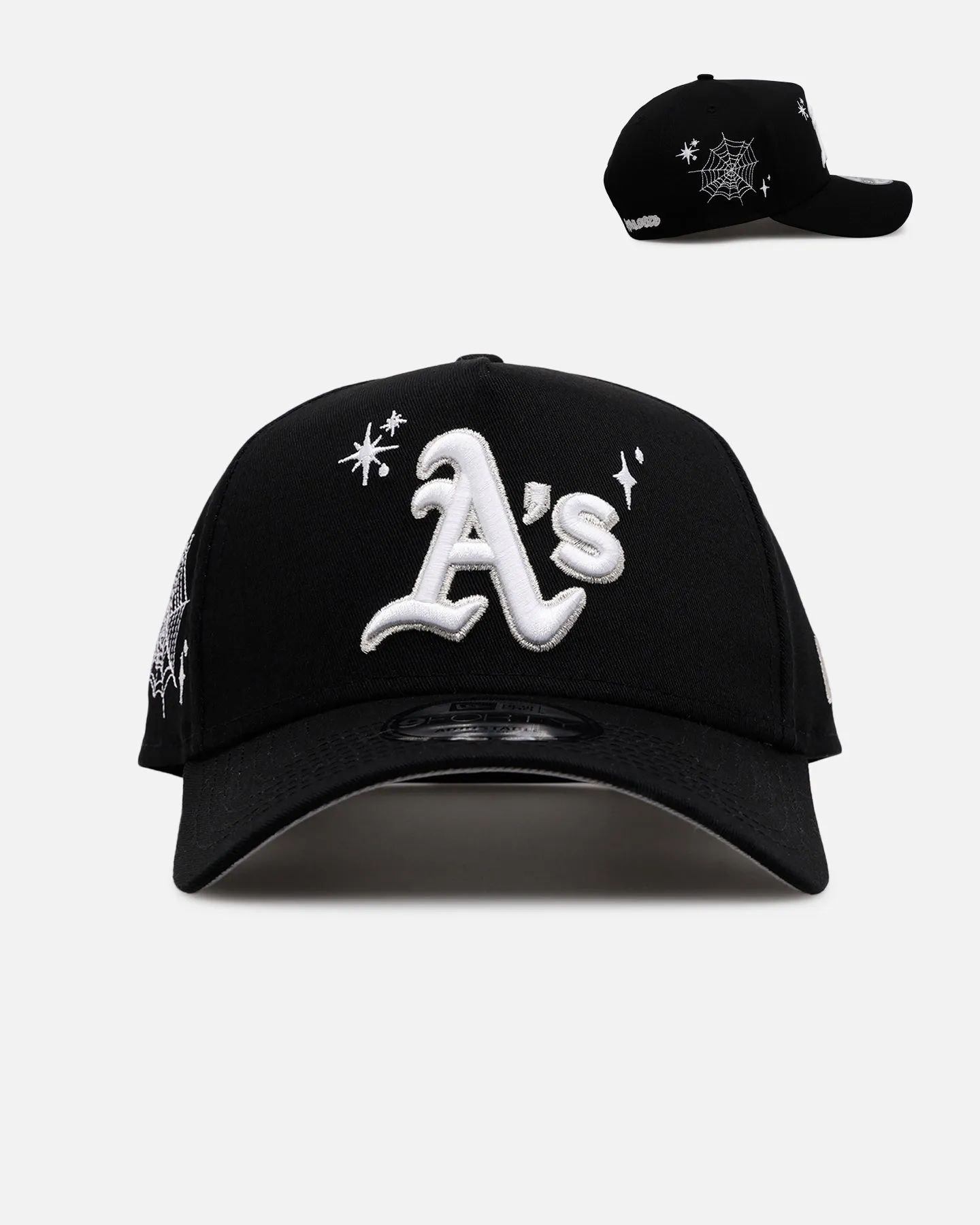 New Era Oakland Athletics 'Grit 3.0' 9FORTY A-Frame Snapback Black/White sold by Culture Kings