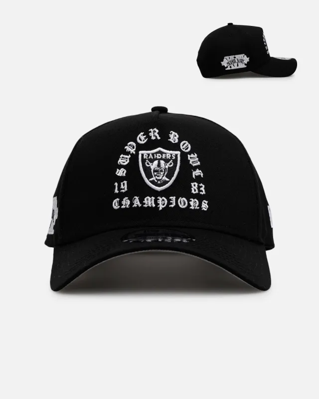 New Era Las Vegas Raiders 'Gothic Arch 2.0' 9FORTY A-Frame Snapback Black/White sold by Culture Kings