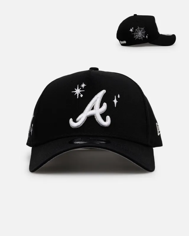 New Era Atlanta Braves 'Grit 3.0' 9FORTY A-Frame Snapback Black/White sold by Culture Kings