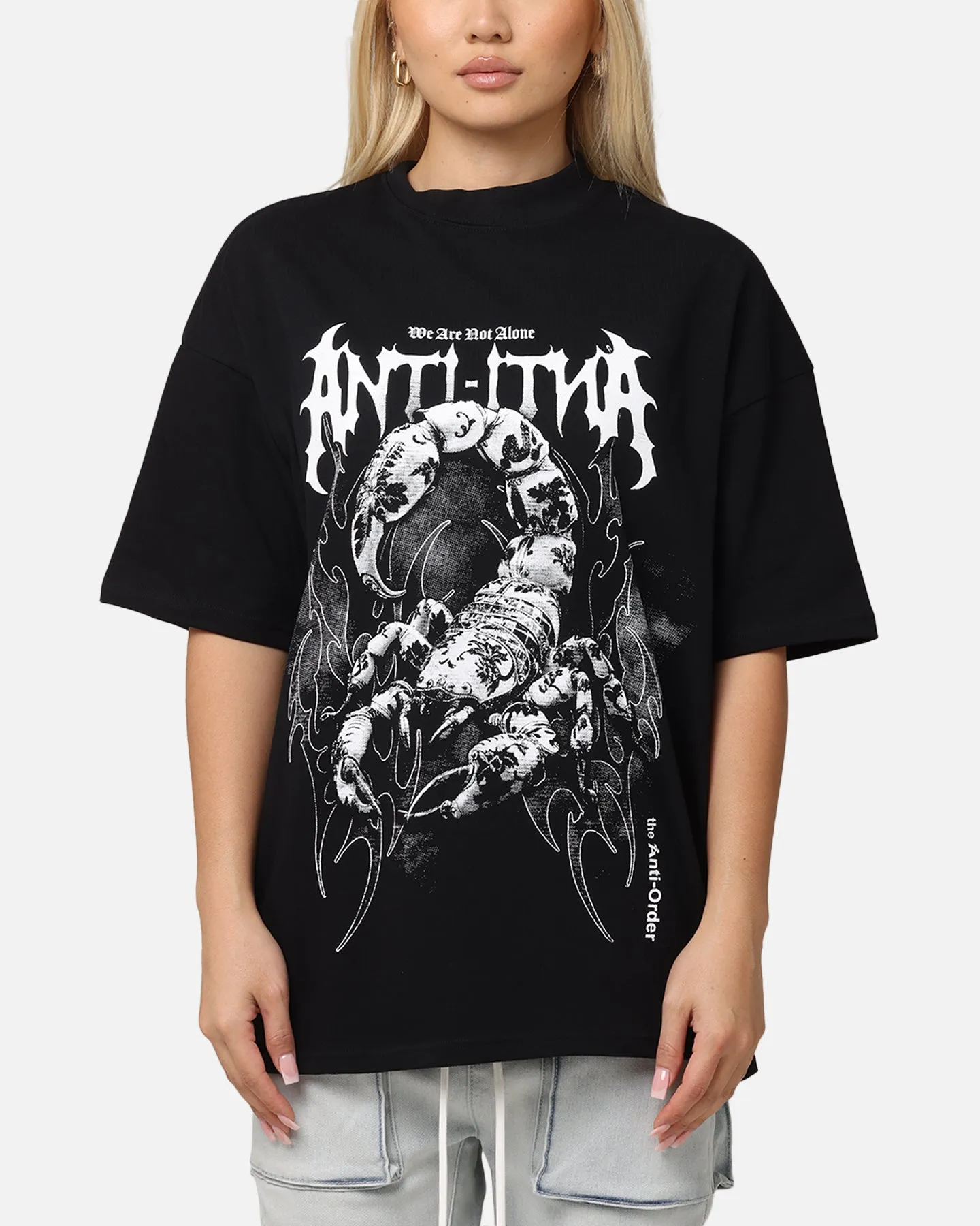 The Anti Order Invasion Mock Neck T-Shirt Black sold by Culture Kings