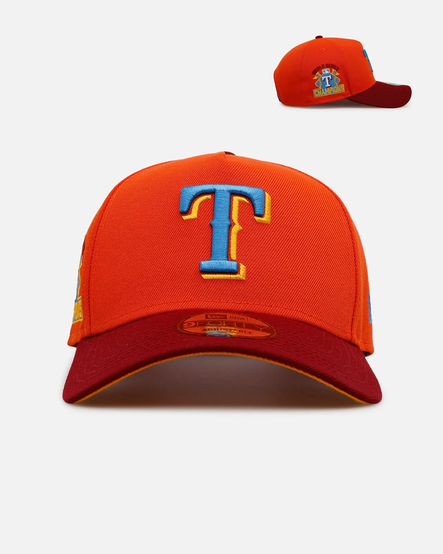 New Era Texas Rangers 'Horizon' 9FORTY A-Frame Snapback Orange sold by Culture Kings