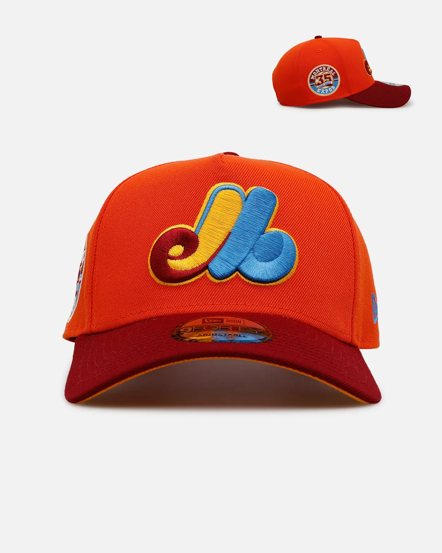 New Era Montreal Expos 'Horizon' 9FORTY A-Frame Snapback Orange sold by Culture Kings