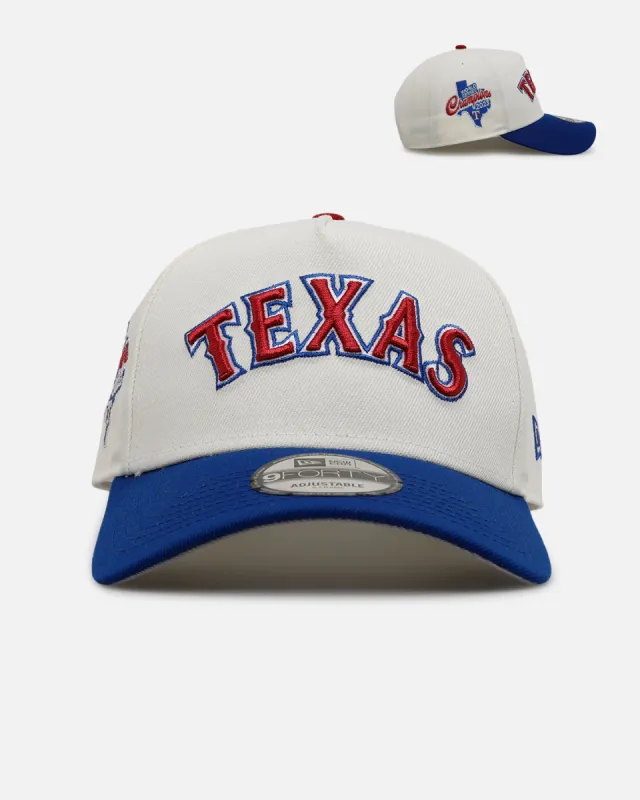 New Era Texas Rangers 'Chrome Metallic Wordmark' 9FORTY A-Frame Snapback Chrome sold by Culture Kings