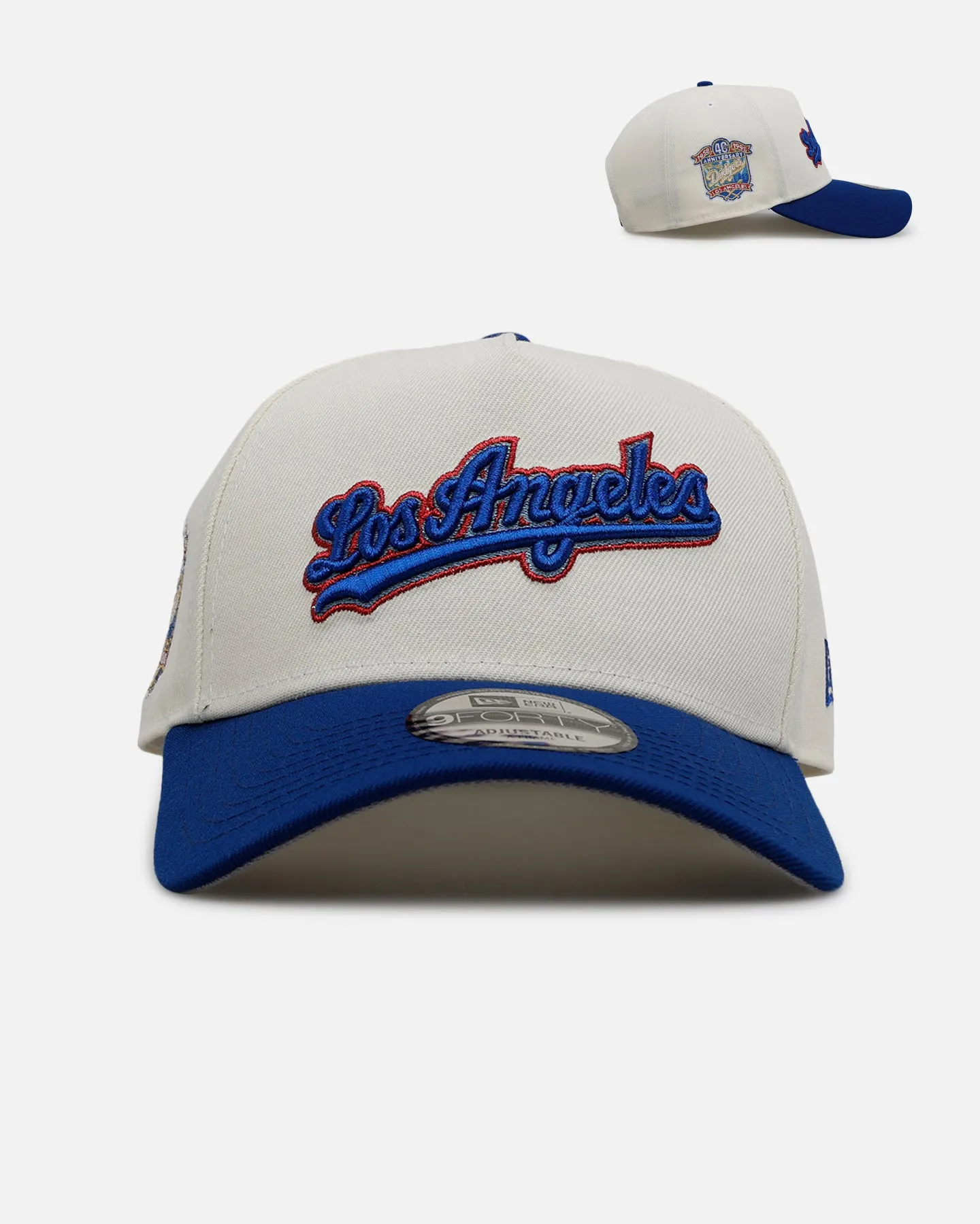 New Era Los Angeles Dodgers 'Chrome Metallic Wordmark' 9FORTY A-Frame Snapback Chrome sold by Culture Kings