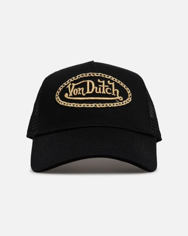 Von Dutch Chain Trucker Snapback Black/Gold sold by Culture Kings