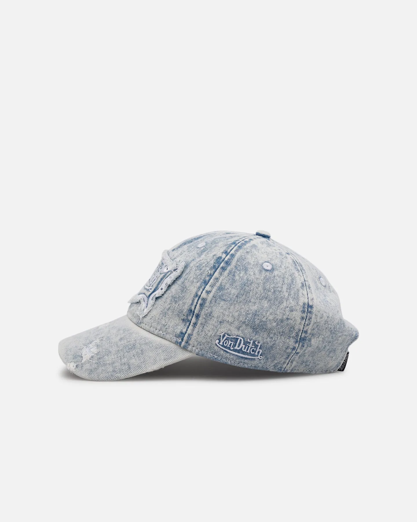 Von Dutch Washed Denim Dad Strapback Hat Light Blue sold by Culture Kings product image thumbnail 4