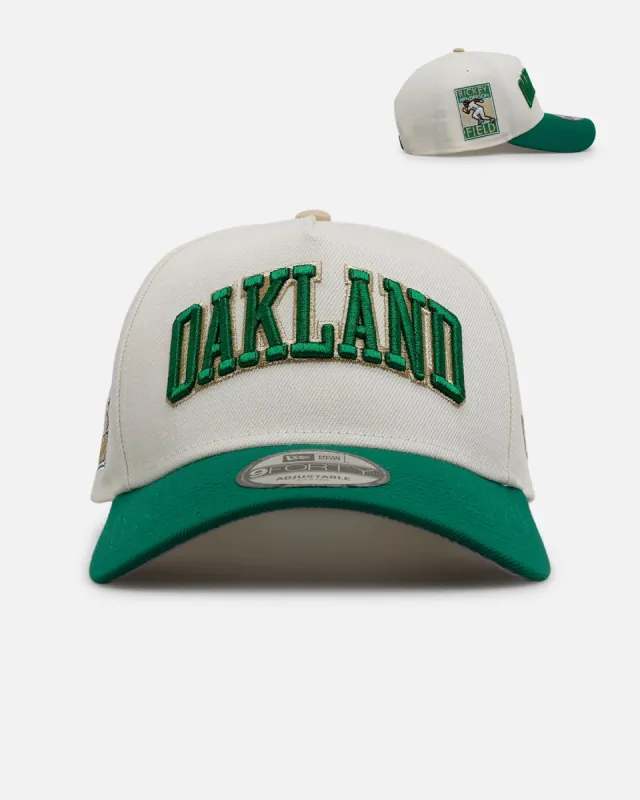 New Era Oakland Athletics 'Chrome Metallic Wordmark' 9FORTY A-Frame Snapback Chrome sold by Culture Kings