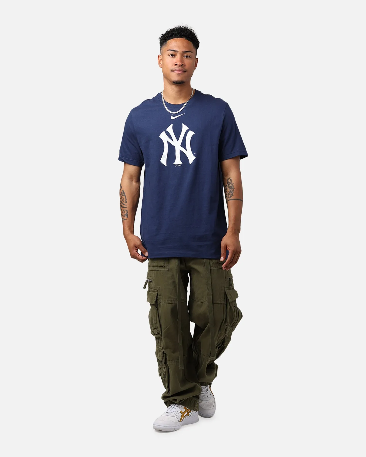 Nike New York Yankees Fuse Large Logo T-Shirt Midnight Navy sold by Culture Kings product image thumbnail 3
