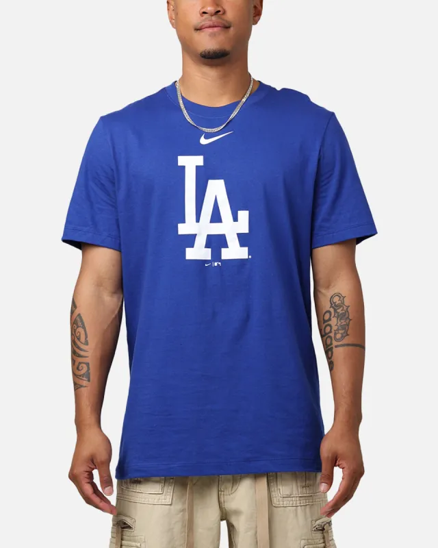 Nike Los Angeles Dodgers Fuse Large Logo T-Shirt Rush Blue sold by Culture Kings