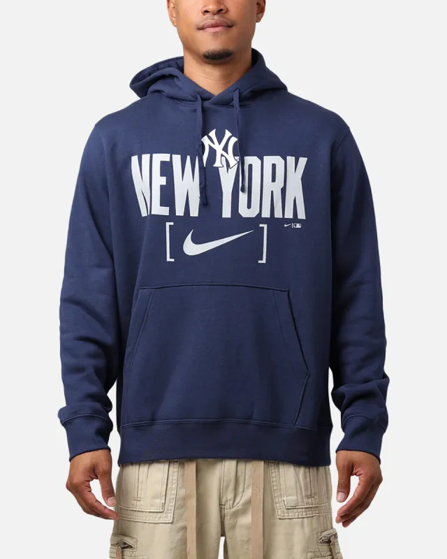 Nike New York Yankees Club Slack Hoodie Midnight Navy sold by Culture Kings