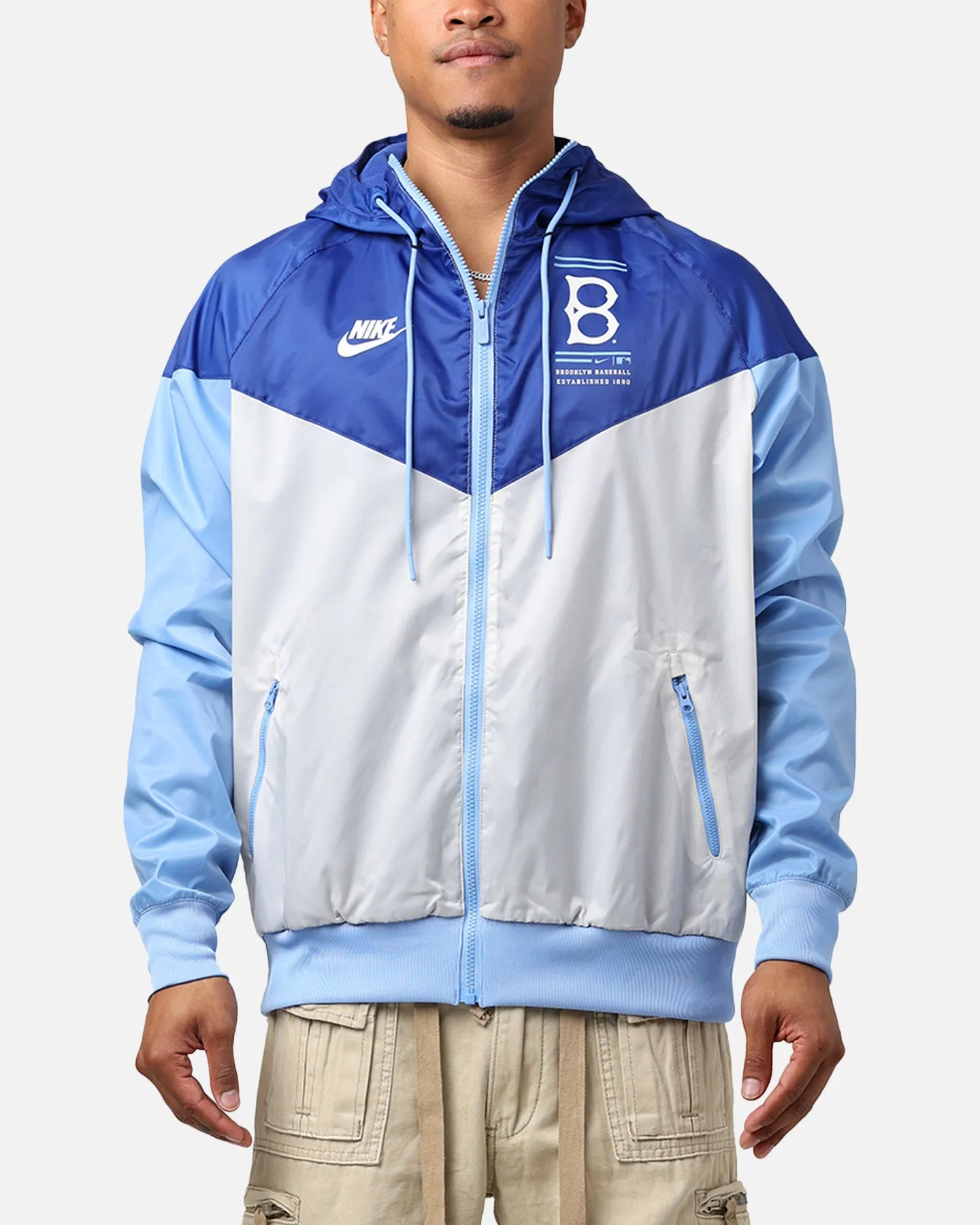Nike Los Angeles Dodgers Cooperstown Windrunner Jacket Rush Blue/Light Bone sold by Culture Kings