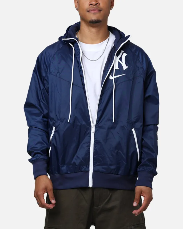 Nike New York Yankees Team Windrunner Jacket Midnight Navy/White sold by Culture Kings