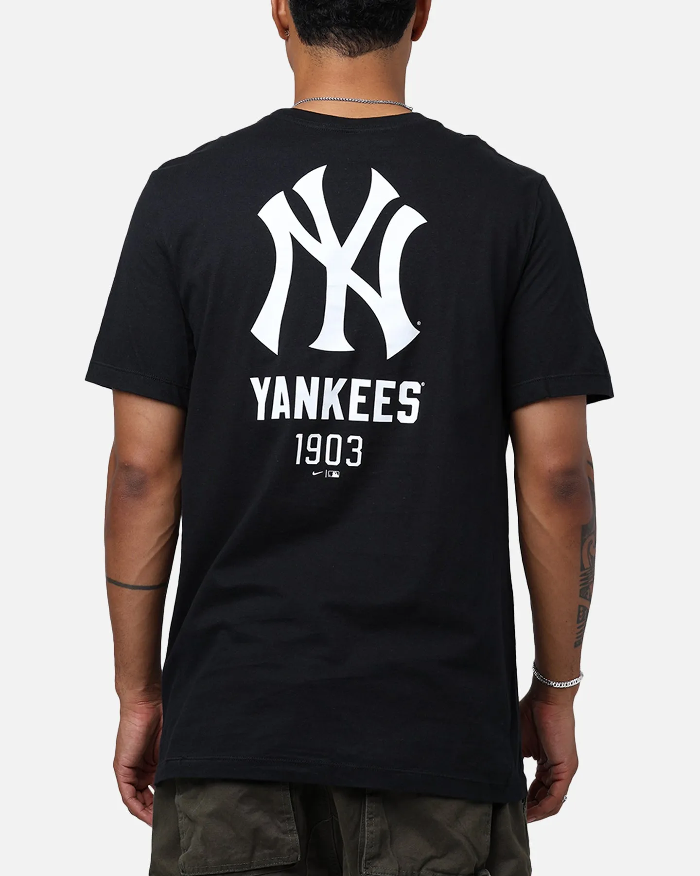 Nike New York Yankees Large Logo Back T-Shirt Black sold by Culture Kings
