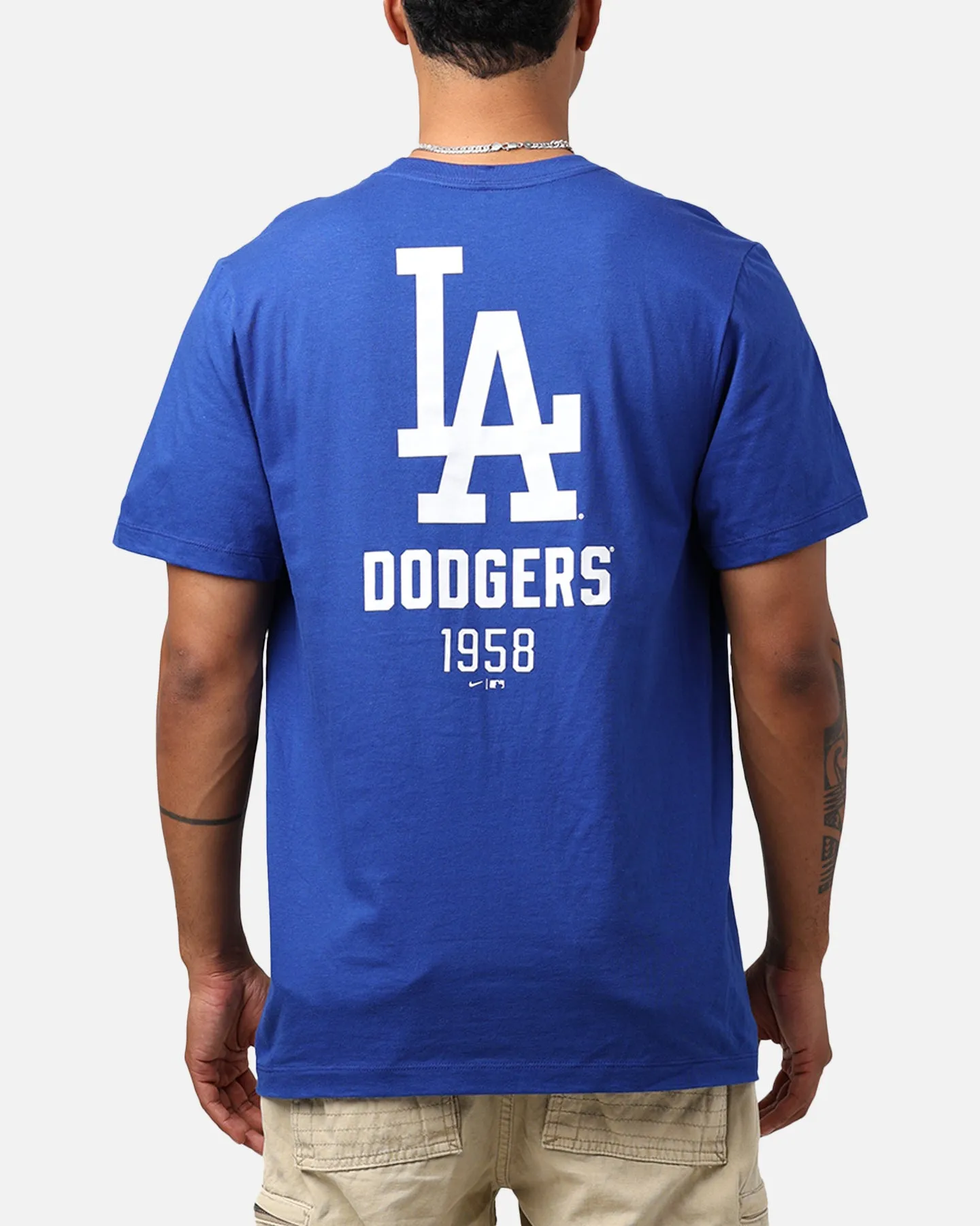 Nike Los Angeles Dodgers Large Logo Back T-Shirt Rush Blue sold by Culture Kings
