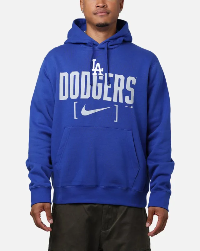 Nike Los Angeles Dodgers Club Slack Hoodie Rush Blue made by Nike