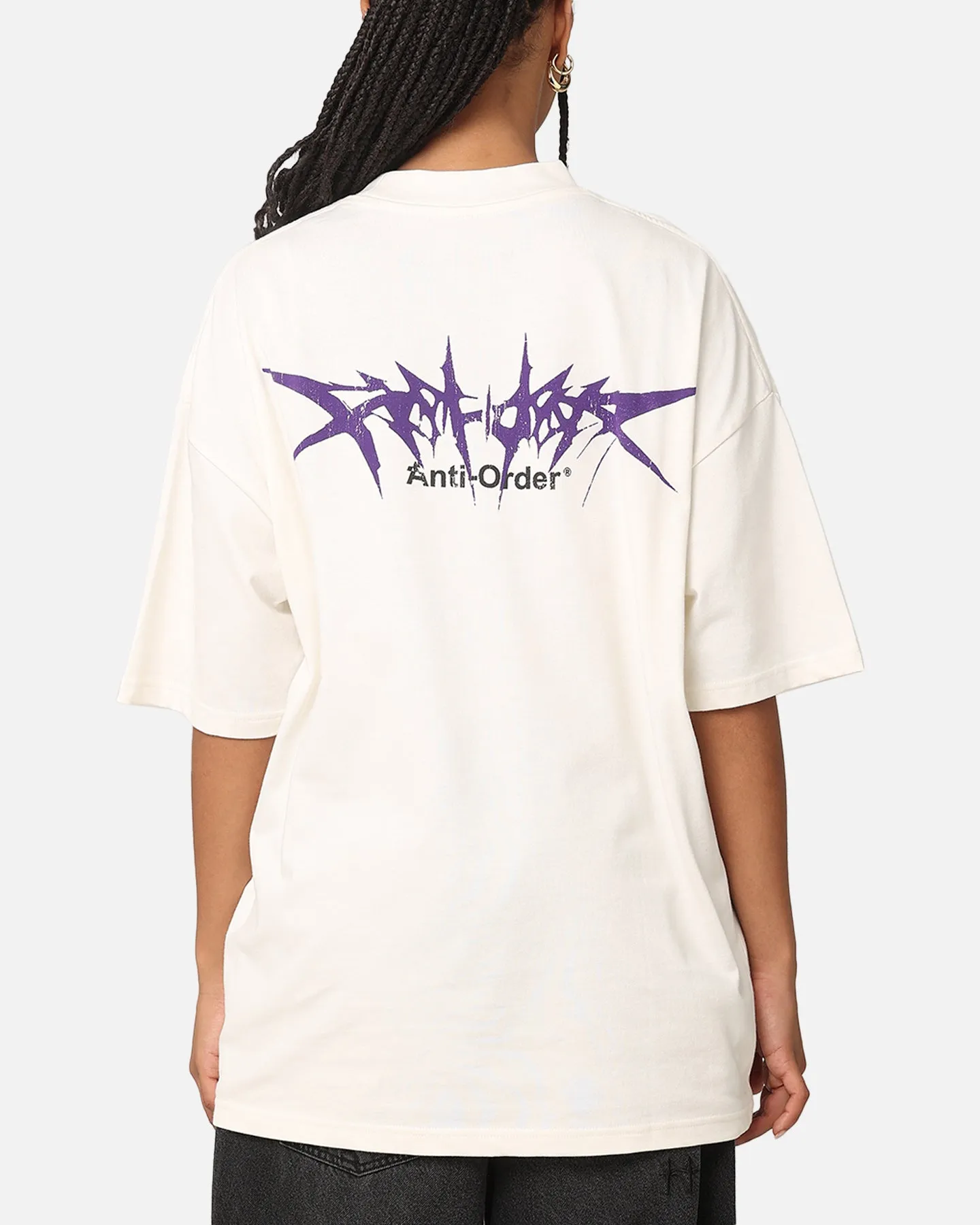 The Anti Order Metal Mock Neck T-Shirt Off White sold by Culture Kings