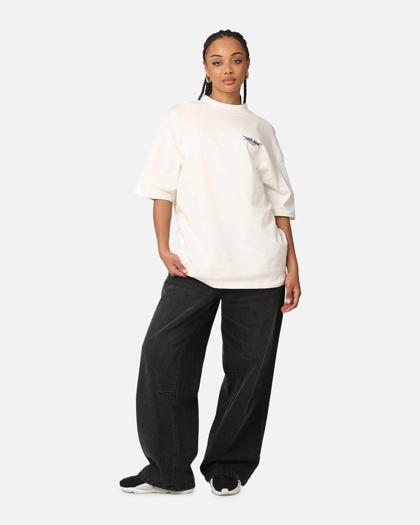 The Anti Order Metal Mock Neck T-Shirt Off White sold by Culture Kings product image thumbnail 4