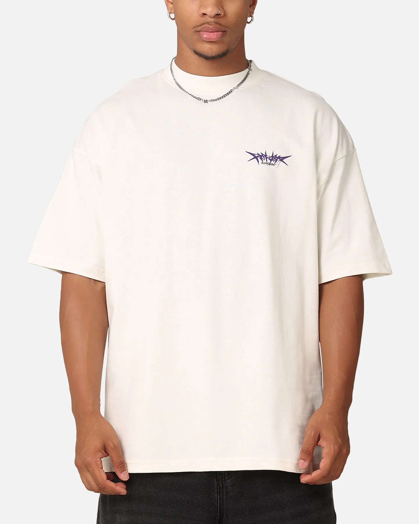 The Anti Order Metal Mock Neck T-Shirt Off White sold by Culture Kings product image thumbnail 2