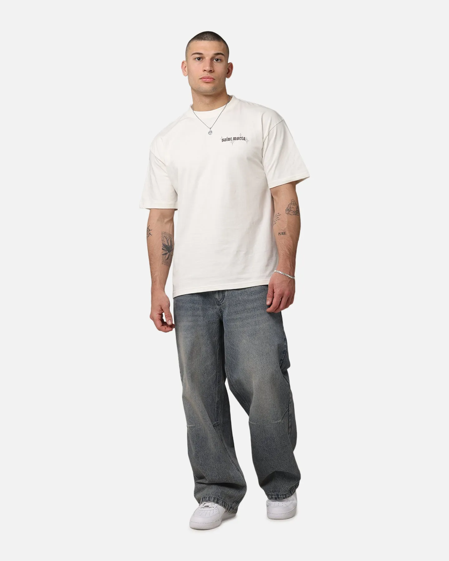 Saint Morta Ethereal Drop Shoulder T-Shirt Off White sold by Culture Kings product image thumbnail 4