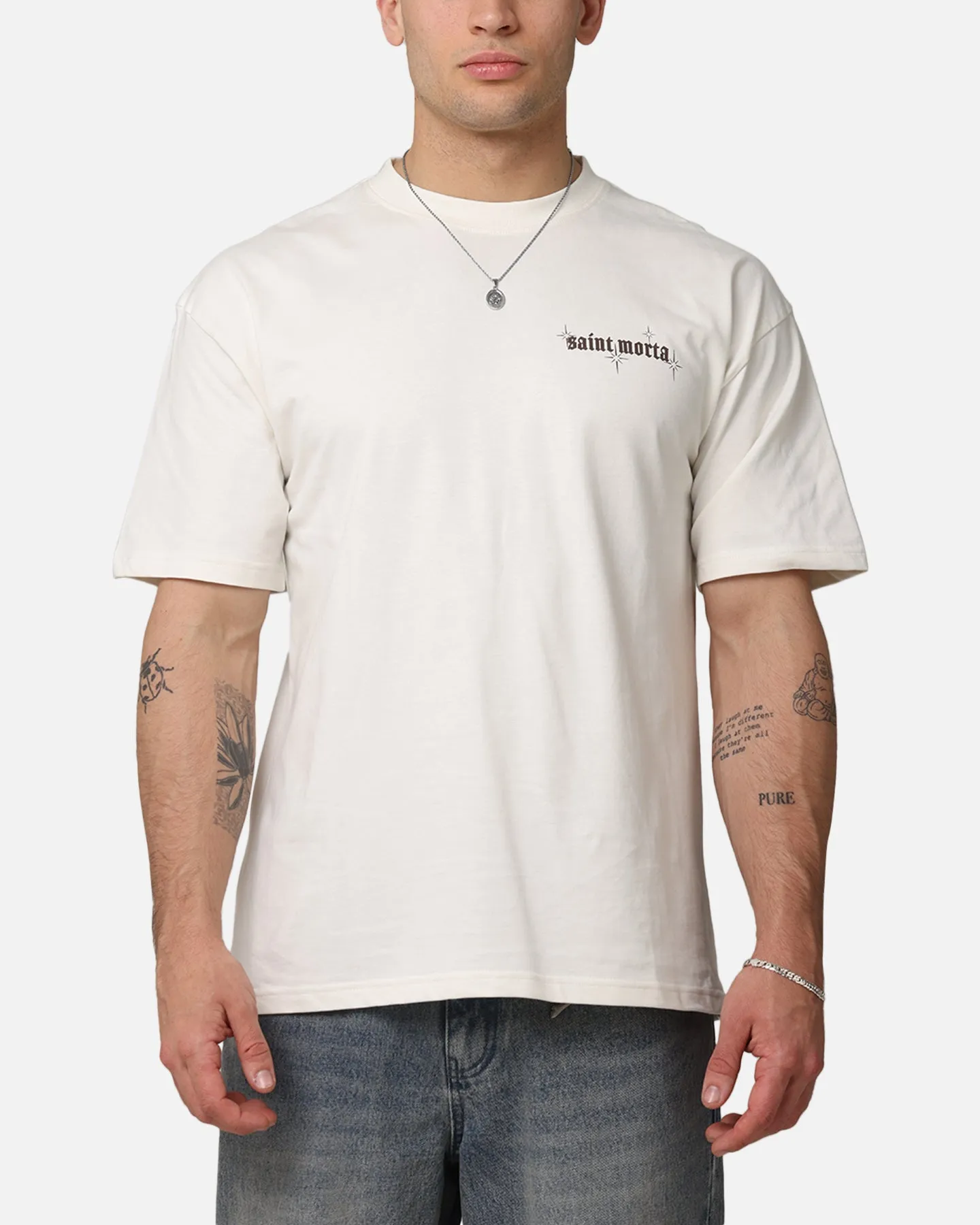 Saint Morta Ethereal Drop Shoulder T-Shirt Off White sold by Culture Kings product image thumbnail 2