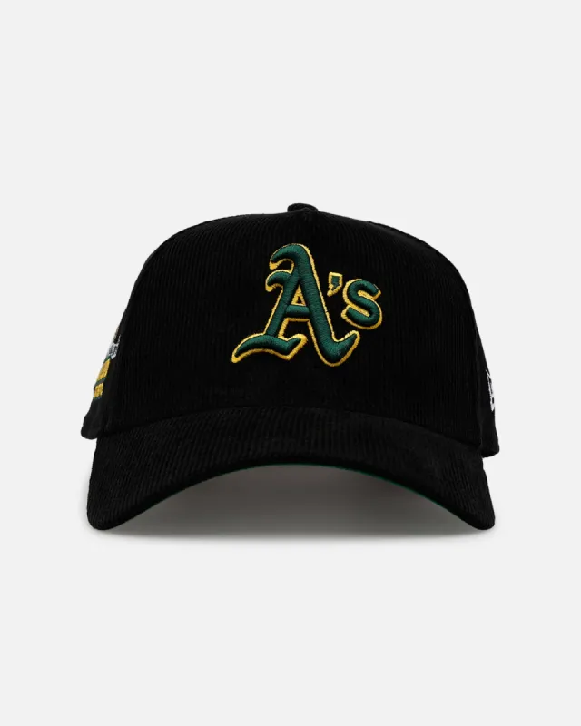 New Era Oakland Athletics 'Black Cord' 9FORTY A-Frame Corduroy Snapback Black sold by Culture Kings