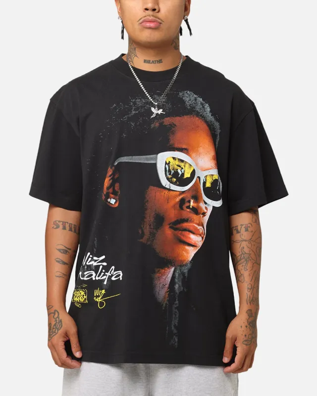 ID Supply Wiz Khalifa Big Laugh T-Shirt Washed Black | Parallel