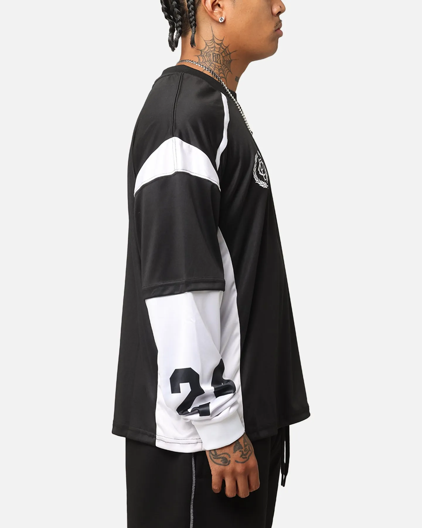 Carre Football Layered Long Sleeve T-Shirt Black/White sold by Culture Kings product image thumbnail 3