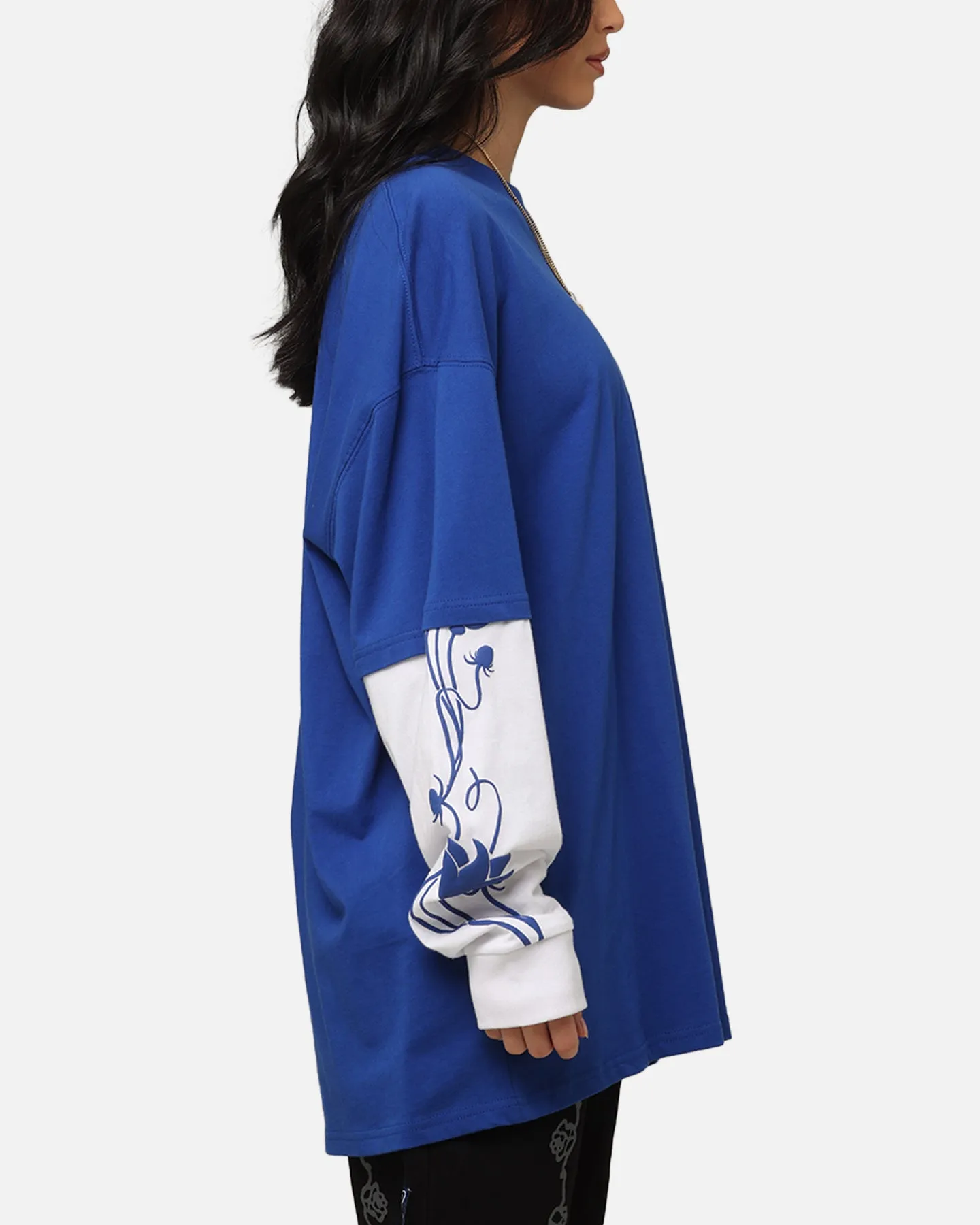 Carre Rosebowl Layered Long Sleeve T-Shirt Royal/White sold by Culture Kings product image thumbnail 4