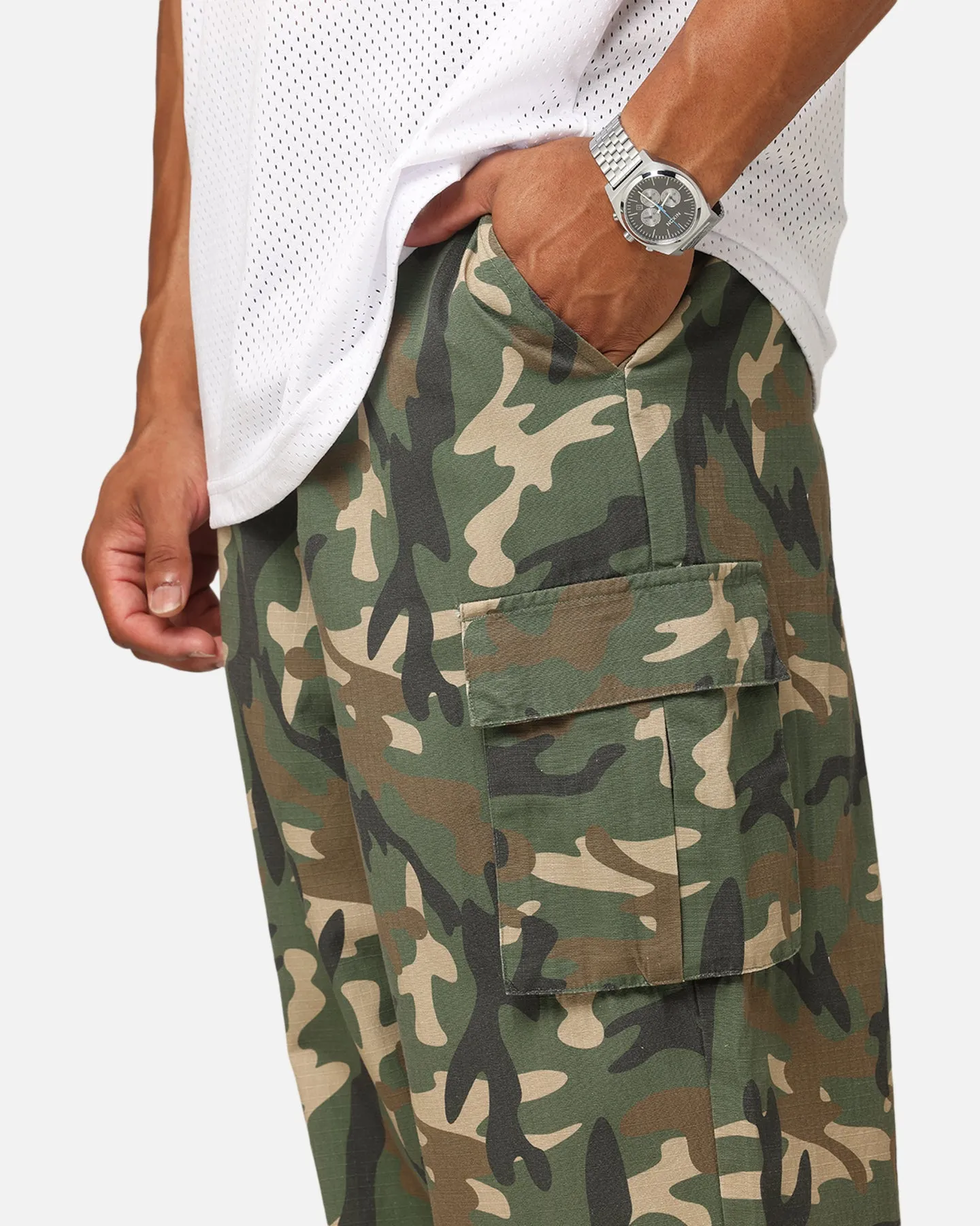 Carre Tactical Baggy Cargo Pants Woodland Camo sold by Culture Kings product image thumbnail 3