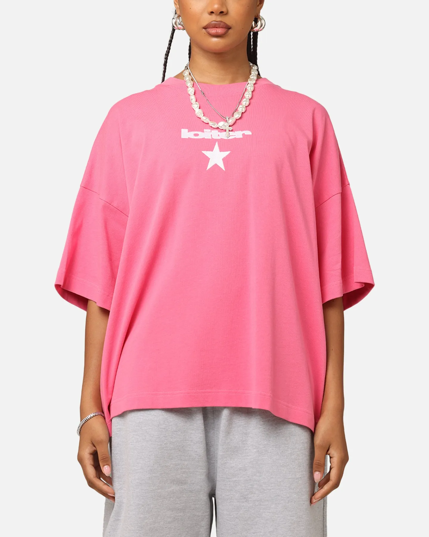 Loiter Premium Essentials Boxy T-Shirt Pink sold by Culture Kings product image thumbnail 2