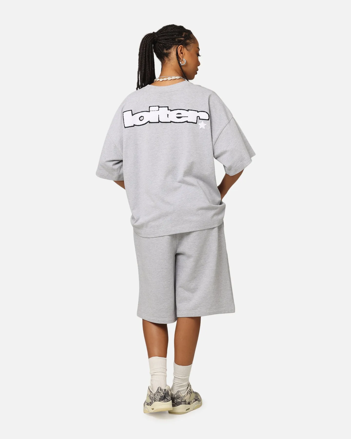 Loiter Premium Essentials Boxy T-Shirt Grey Marle sold by Culture Kings product image thumbnail 3