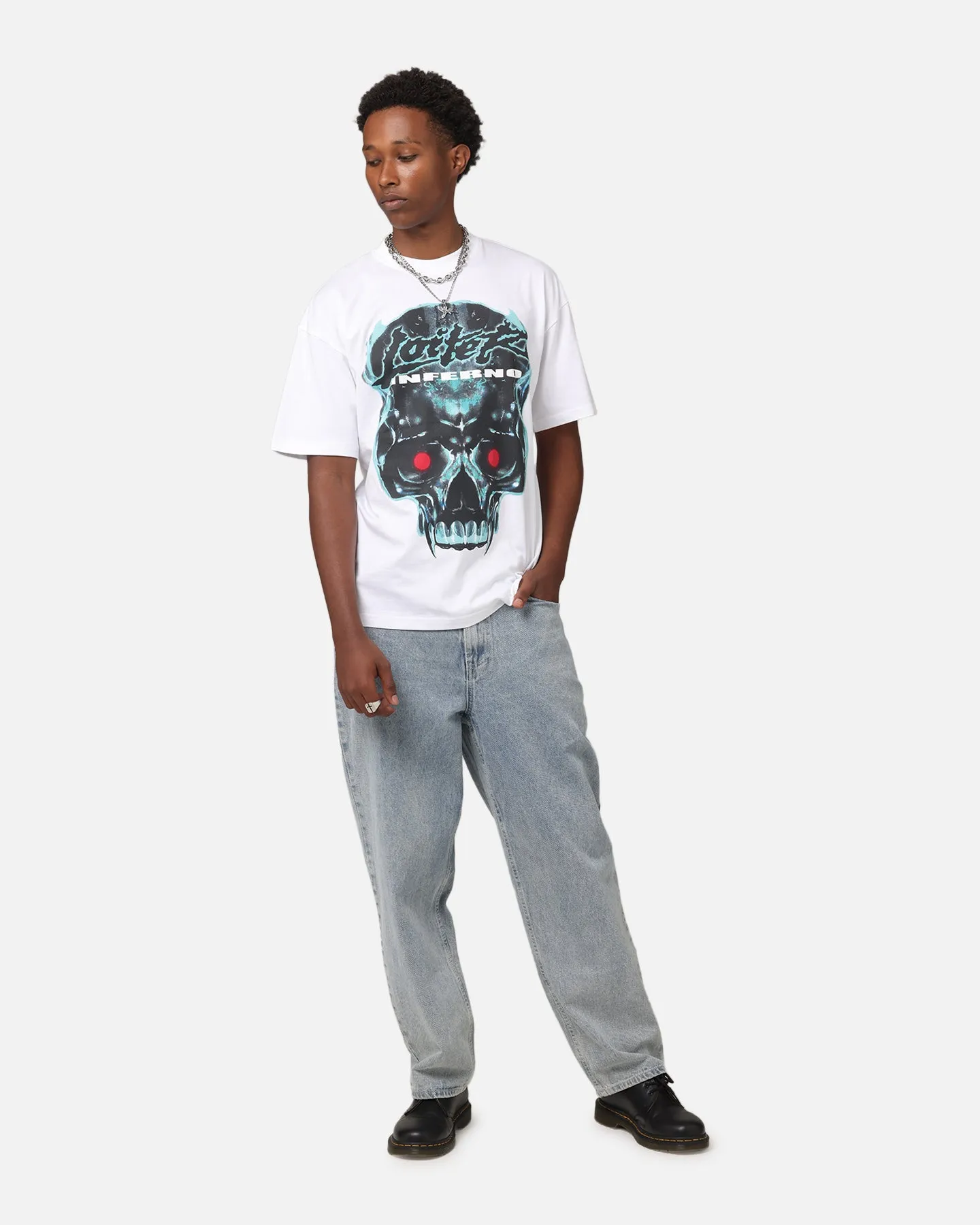 Loiter Inferno Drop T-Shirt White sold by Culture Kings product image thumbnail 3