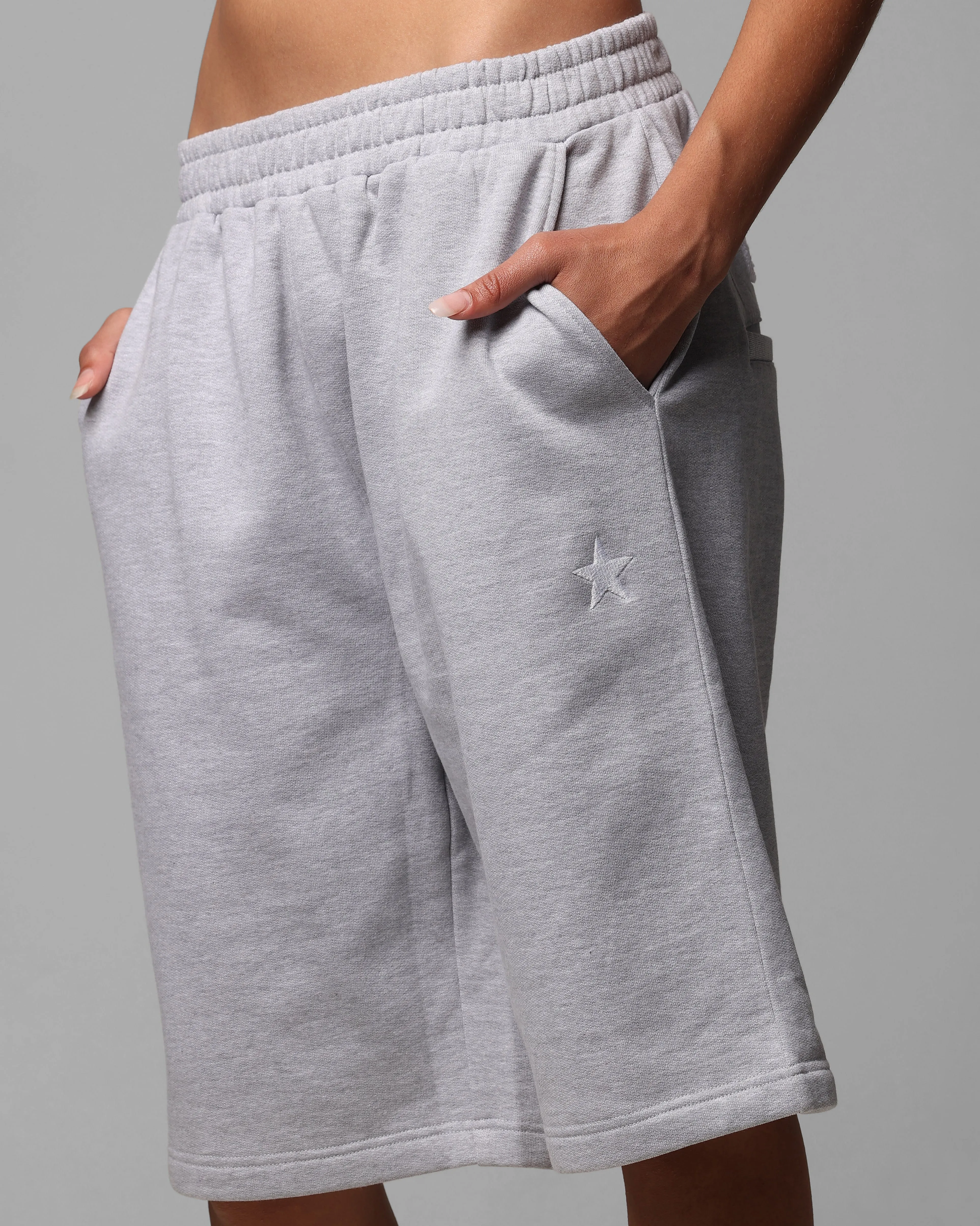 Loiter Premium Essentials Sweat Shorts Grey Marle sold by Culture Kings product image thumbnail 4