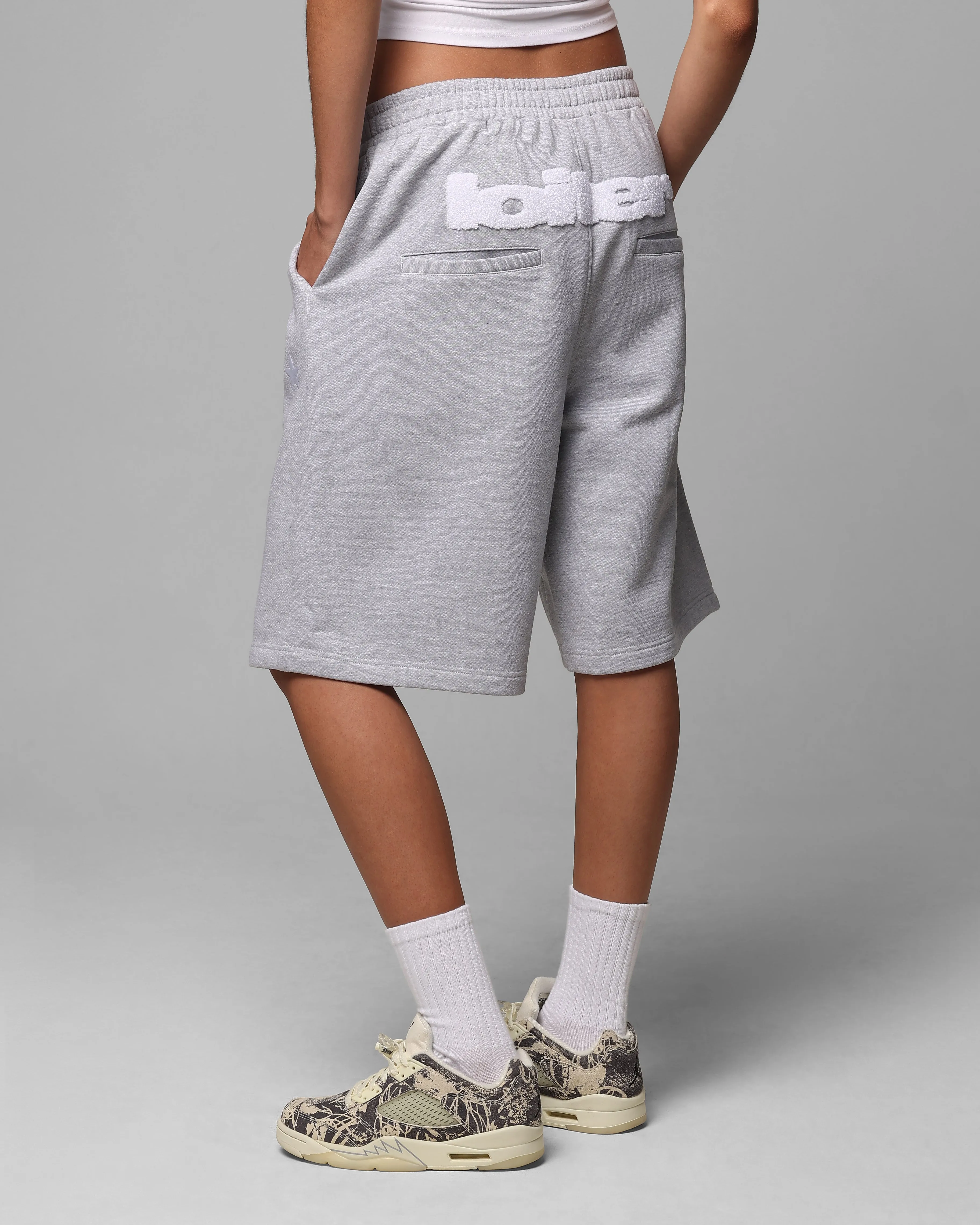 Loiter Premium Essentials Sweat Shorts Grey Marle sold by Culture Kings product image thumbnail 5