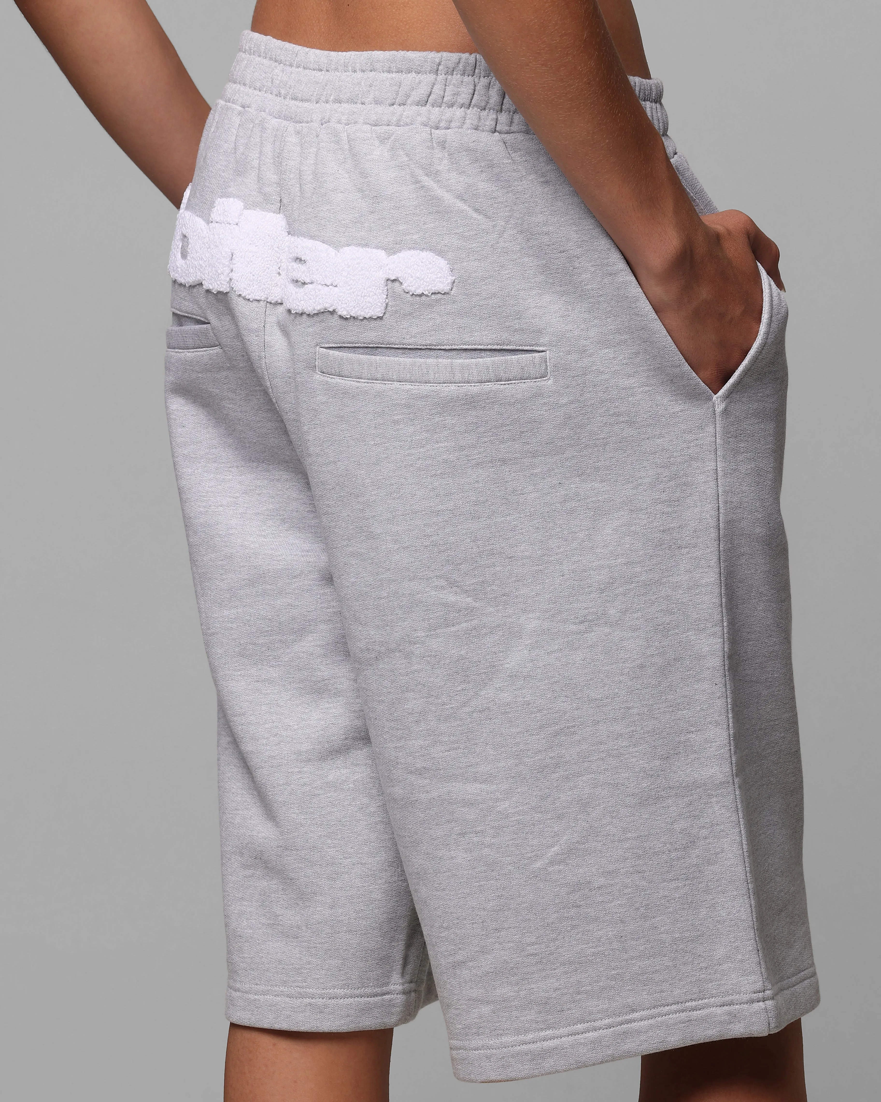 Loiter Premium Essentials Sweat Shorts Grey Marle sold by Culture Kings product image thumbnail 3