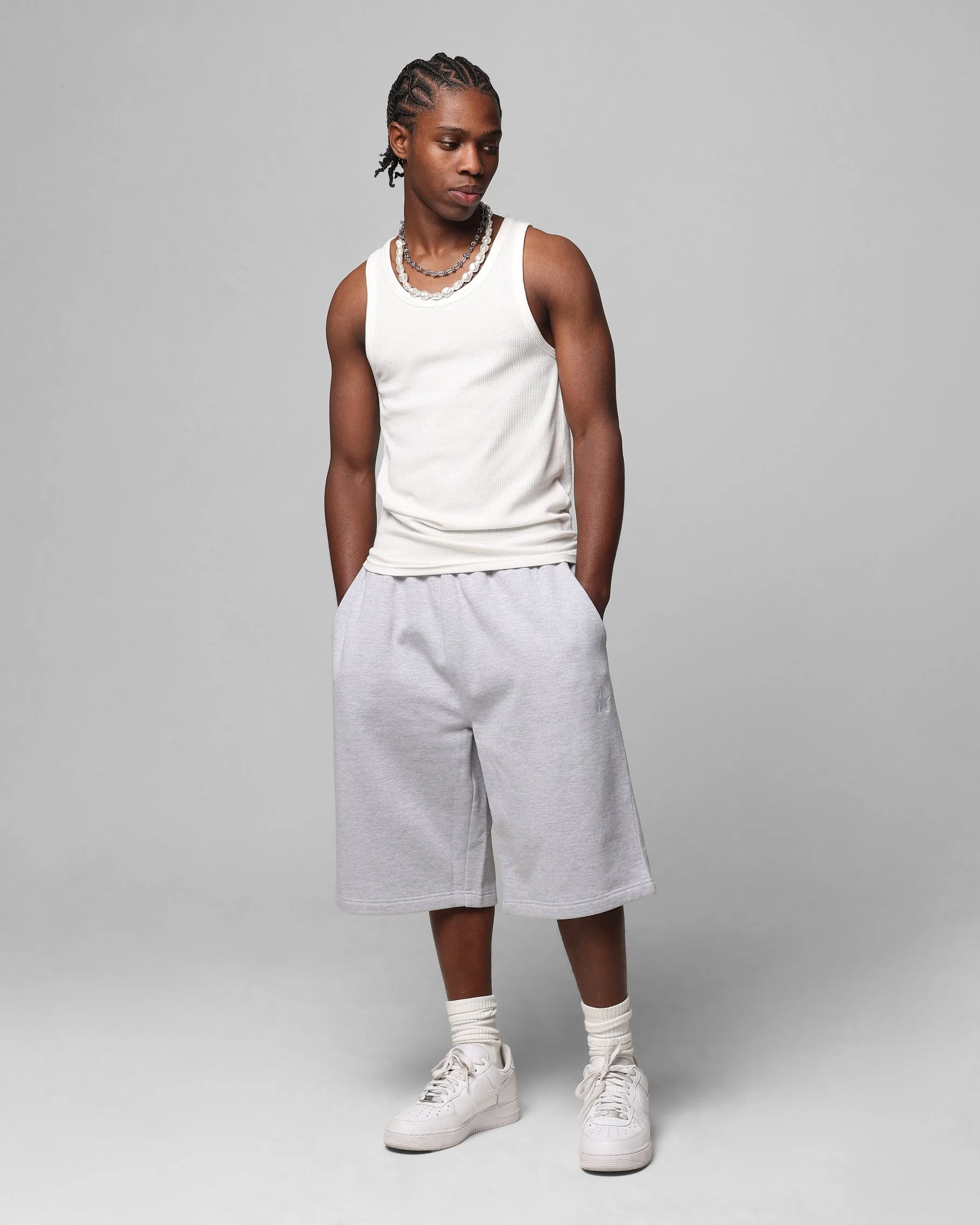 Loiter Premium Essentials Sweat Shorts Grey Marle sold by Culture Kings product image thumbnail 2