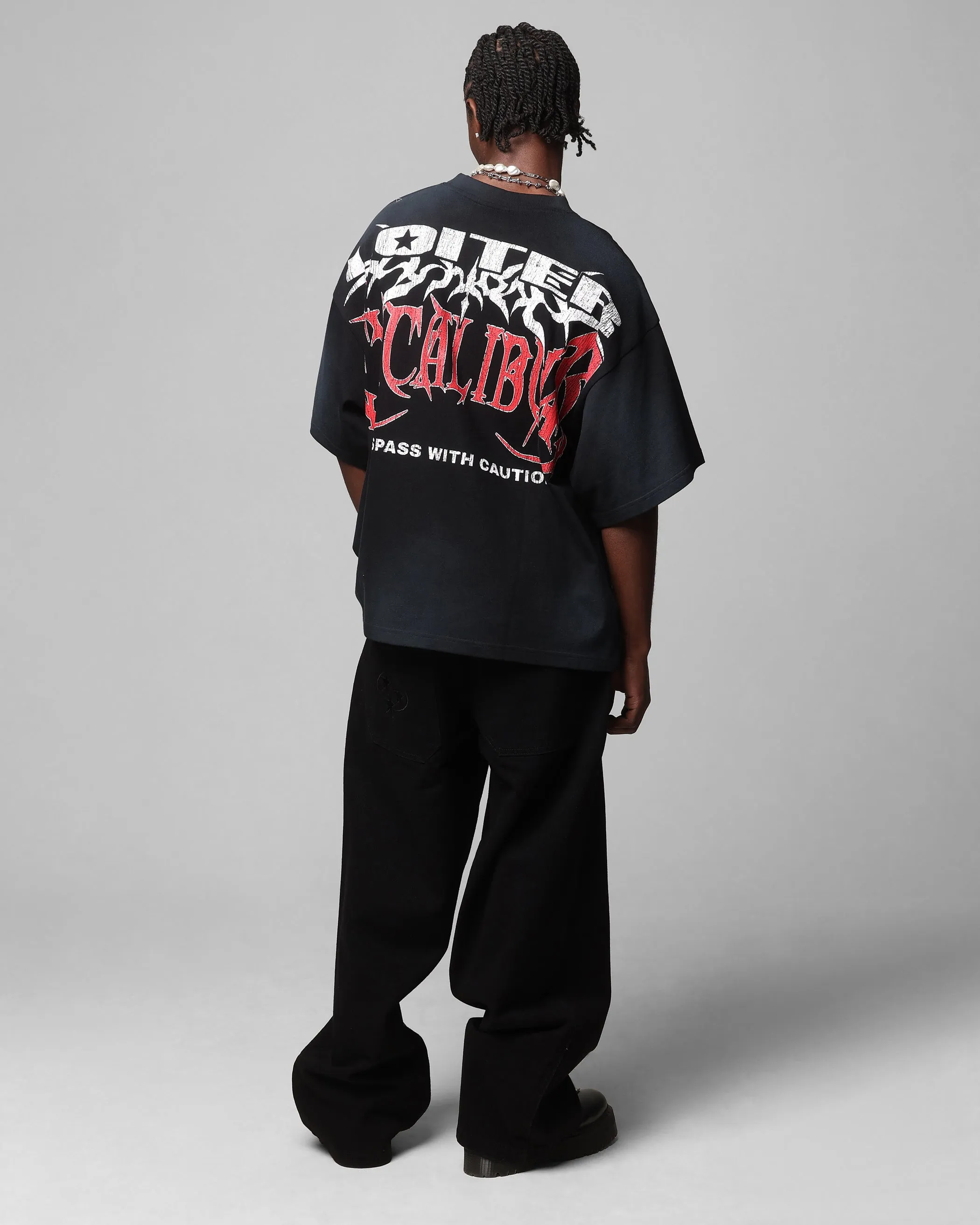 Loiter Trespass Vintage T-Shirt Washed Black sold by Culture Kings product image thumbnail 4