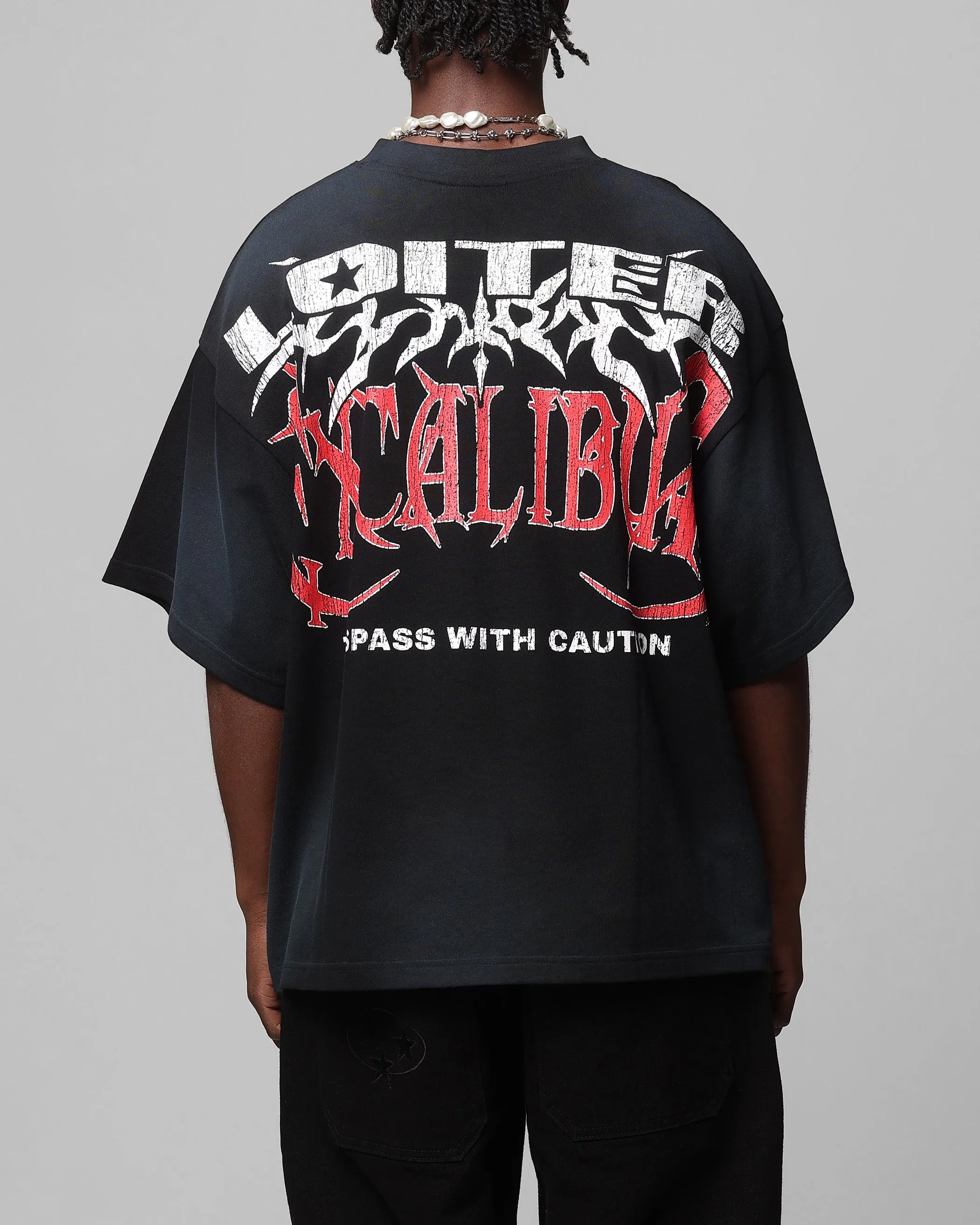 Loiter Trespass Vintage T-Shirt Washed Black sold by Culture Kings product image thumbnail 2