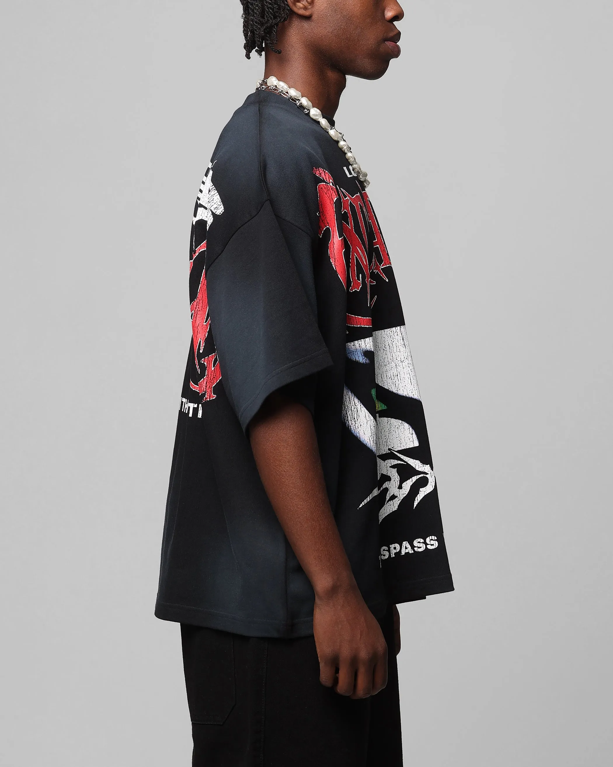 Loiter Trespass Vintage T-Shirt Washed Black sold by Culture Kings product image thumbnail 5